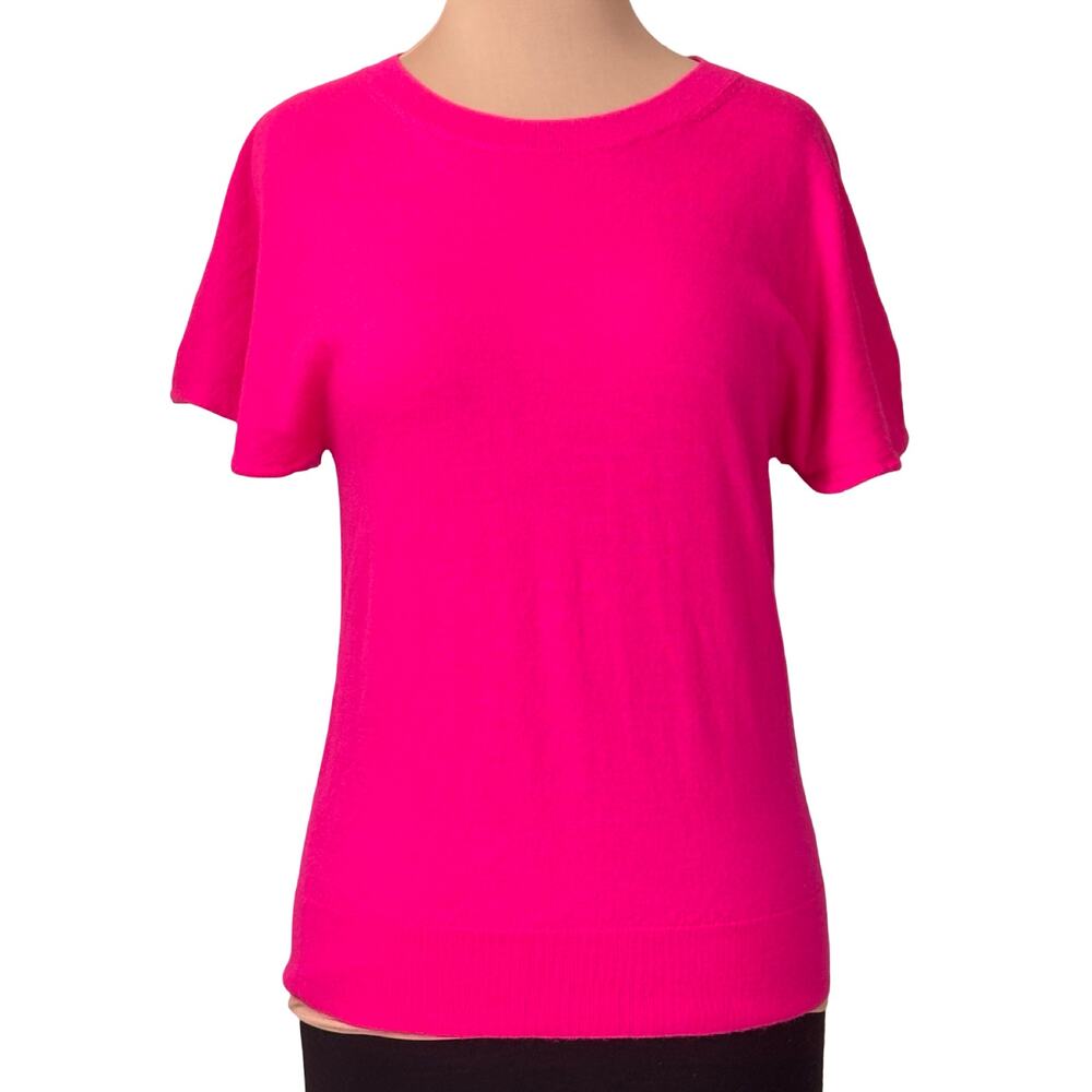 Banana Republic Extra Fine Merino Wool Pink Knit Sweater Tee S